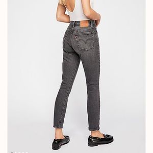 Black Wash 501 Skinny Jeans Size 26